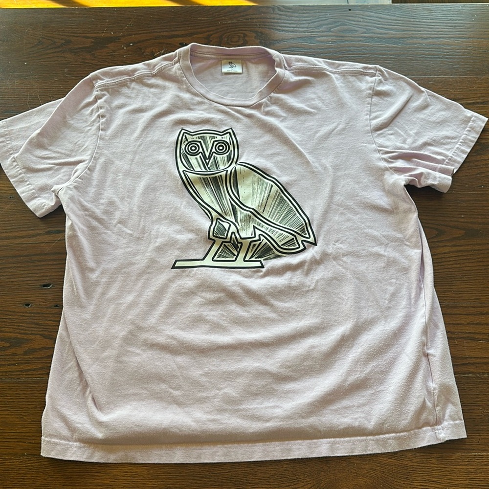 OVO Purple Short Sleeve Tee with Owl Graphic